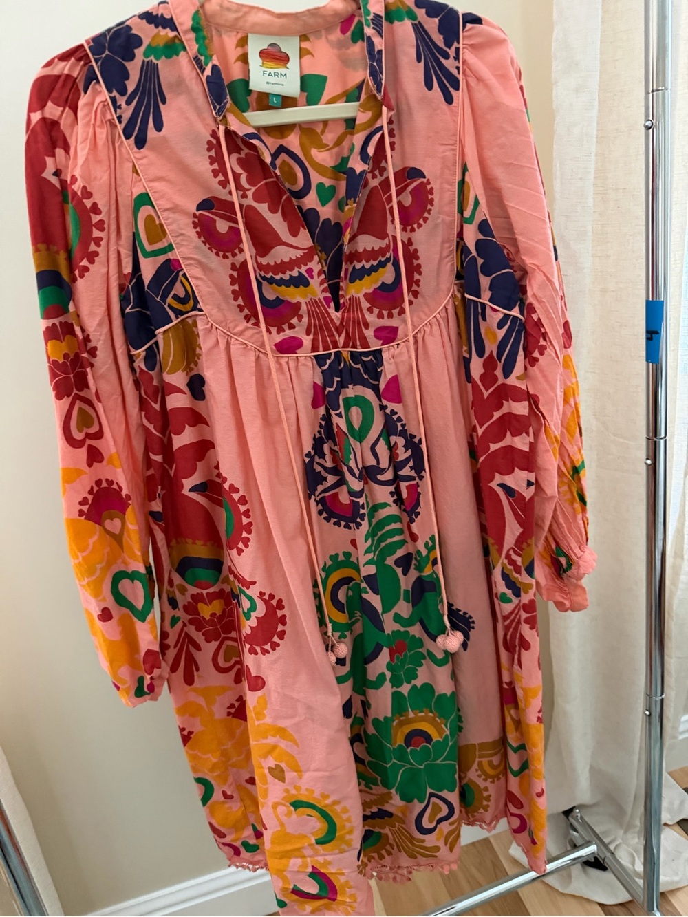 FARM Rio Pink Multi Heart & Floral Print Dress - Picture 2 of 3